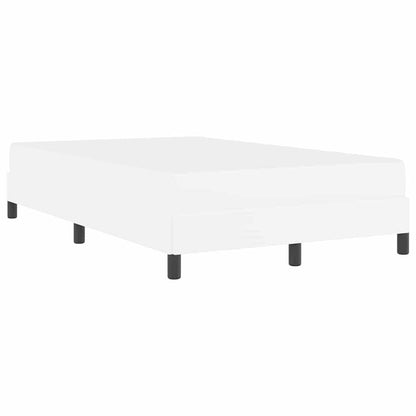 Bettrahmen mit Matratze Reinweiß 120 x 190 cm Stoff