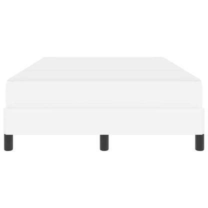 Bettrahmen mit Matratze Reinweiß 120 x 190 cm Stoff