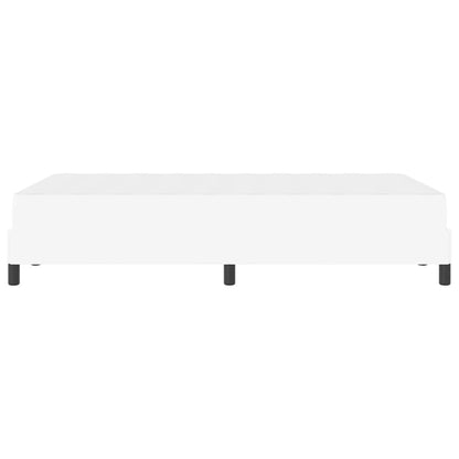 Bettrahmen mit Matratze Reinweiß 120 x 190 cm Stoff