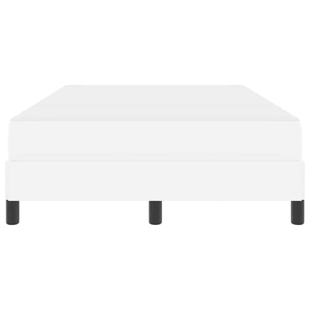 Bettrahmen mit Matratze Reinweiß 120 x 200 cm Stoff