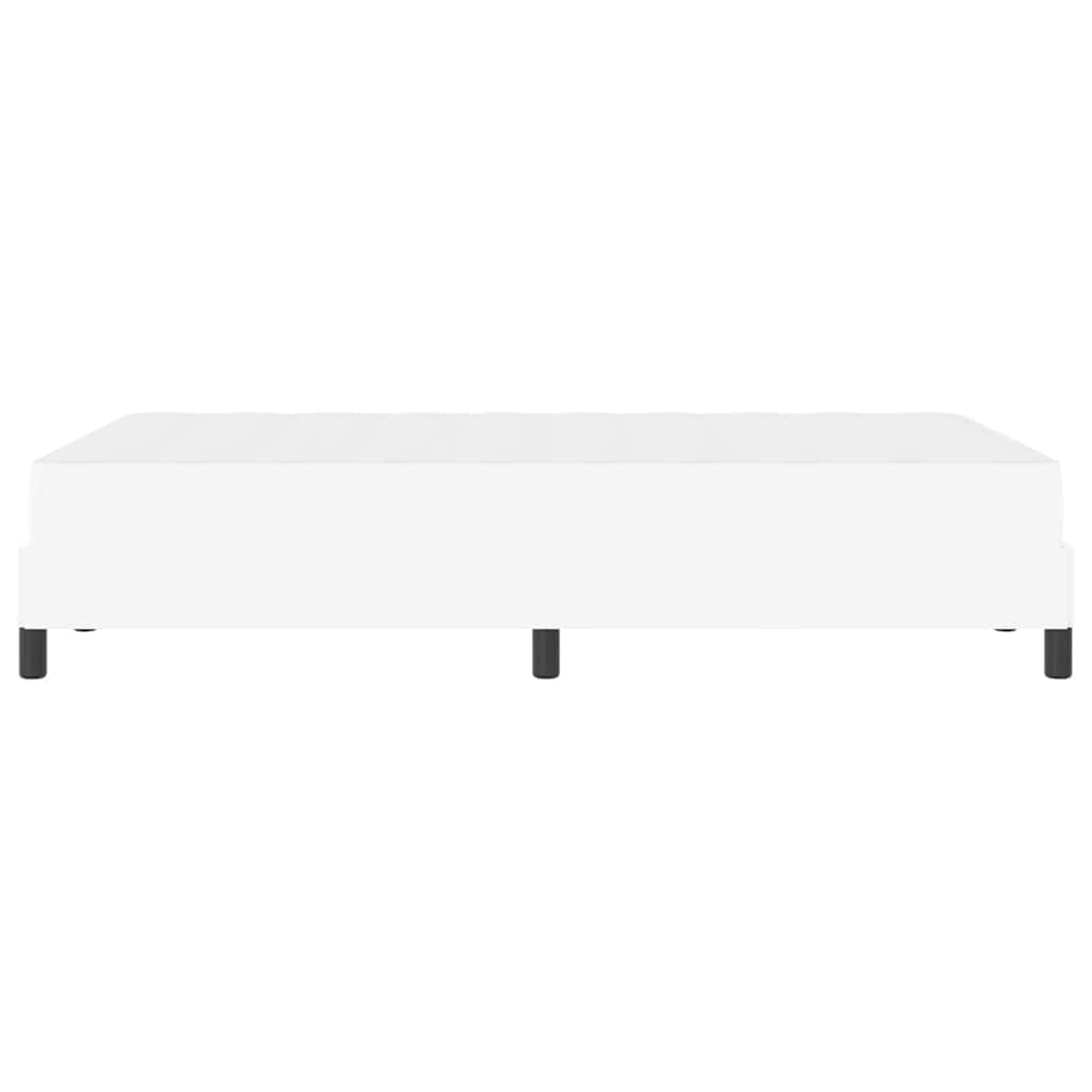 Bettrahmen mit Matratze Reinweiß 120 x 200 cm Stoff