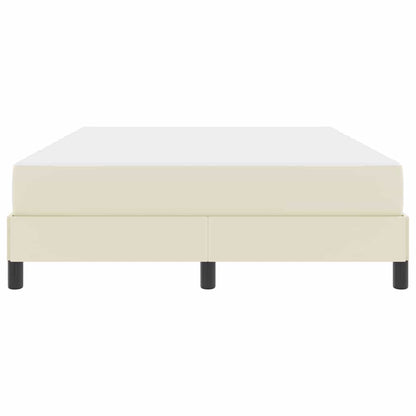 Bettrahmen mit Matratze Creme 140 x 190 cm Stoff