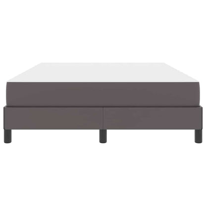 Bettrahmen mit Matratze Grau 140 x 190 cm Stoff