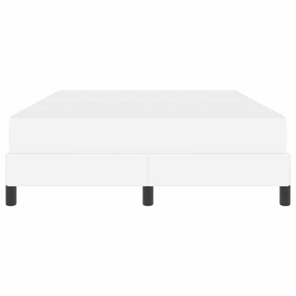 Bettrahmen mit Matratze Reinweiß 160 x 200 cm Stoff