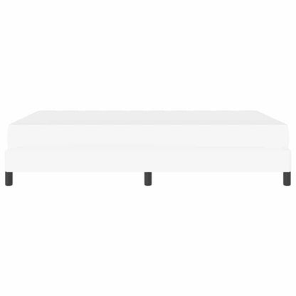 Bettrahmen mit Matratze Reinweiß 160 x 200 cm Stoff
