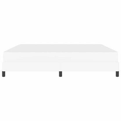 Bettrahmen mit Matratze Reinweiß 200 x 200 cm Stoff