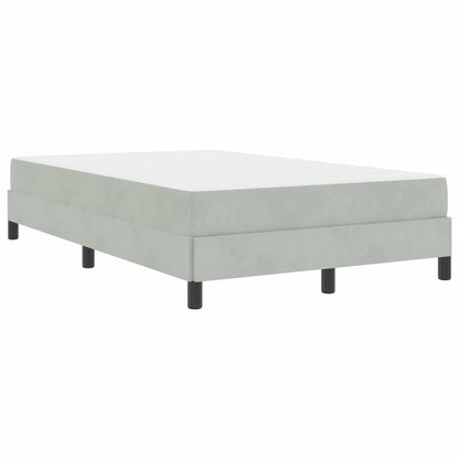 Boxspringbett mit Matratze Hellgrau 120 x 200 cm Stoff