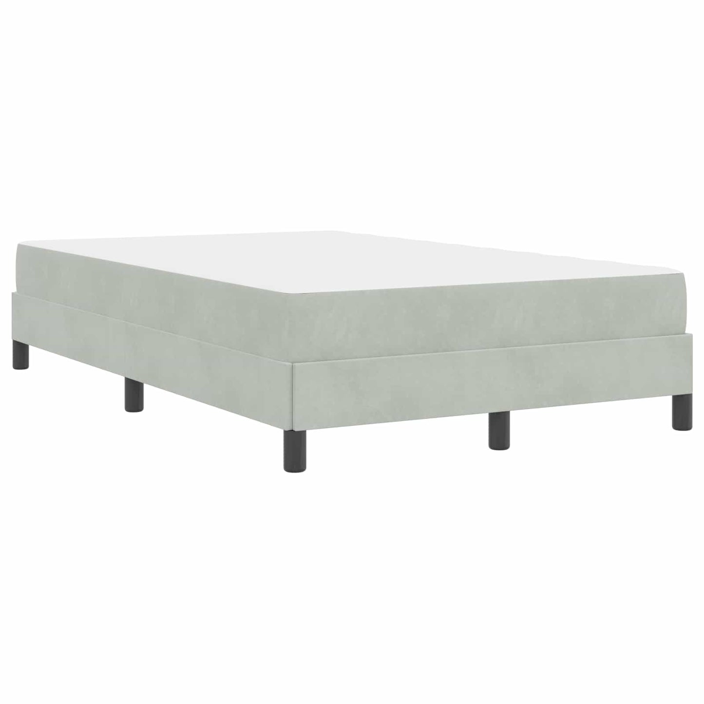 Boxspringbett mit Matratze Hellgrau 120 x 200 cm Stoff