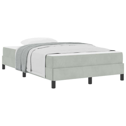 Boxspringbett mit Matratze Hellgrau 120 x 200 cm Stoff