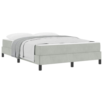Boxspringbett mit Matratze Hellgrau 140 x 190 cm Stoff