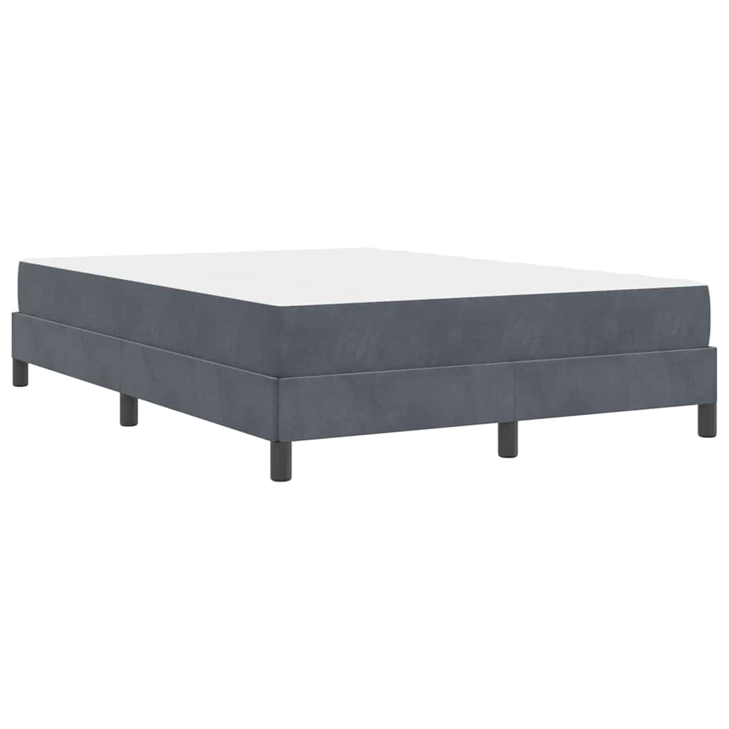 Boxspringbett mit Matratze Dunkelgrau 140 x 190 cm Stoff