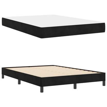 Boxspringbett mit Matratze Schwarz 140 x 190 cm Stoff