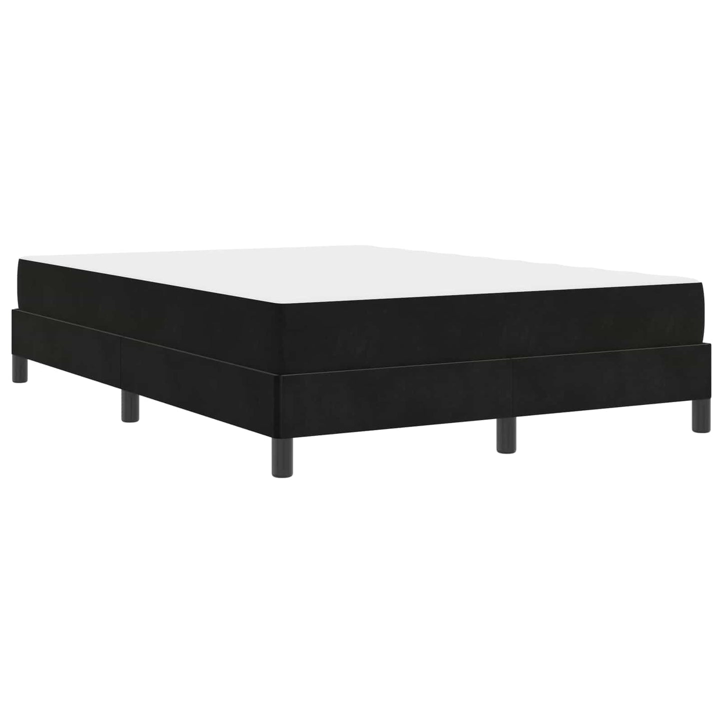 Boxspringbett mit Matratze Schwarz 140 x 190 cm Stoff