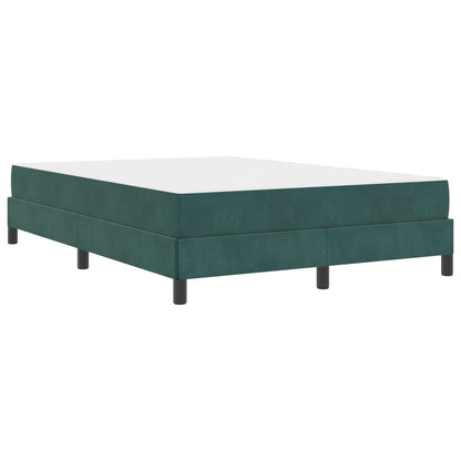 Boxspringbett mit Matratze Dunkelgrün 140 x 190 cm Stoff