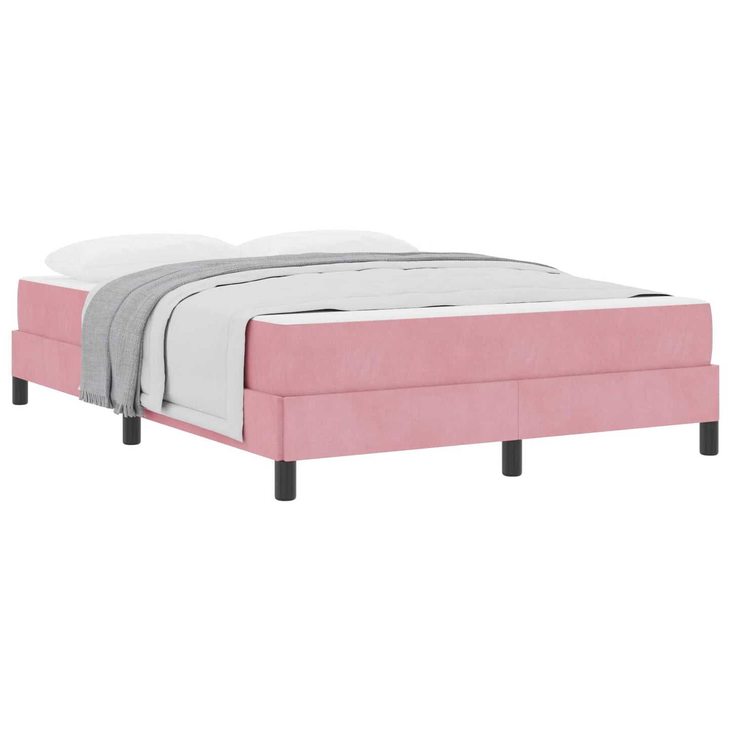 Boxspringbett mit Matratze Rosa 140 x 190 cm Stoff