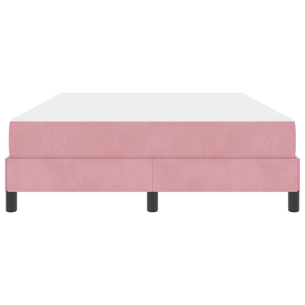 Boxspringbett mit Matratze Rosa 140 x 190 cm Stoff