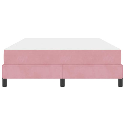 Boxspringbett mit Matratze Rosa 140 x 190 cm Stoff