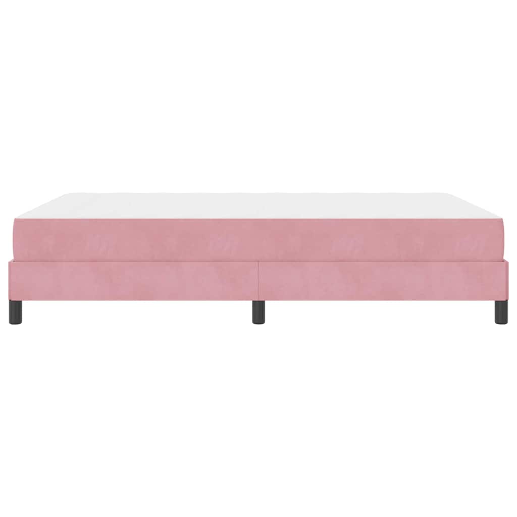 Boxspringbett mit Matratze Rosa 140 x 190 cm Stoff