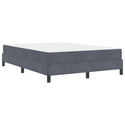 Boxspringbett mit Matratze Dunkelgrau 140 x 200 cm Stoff
