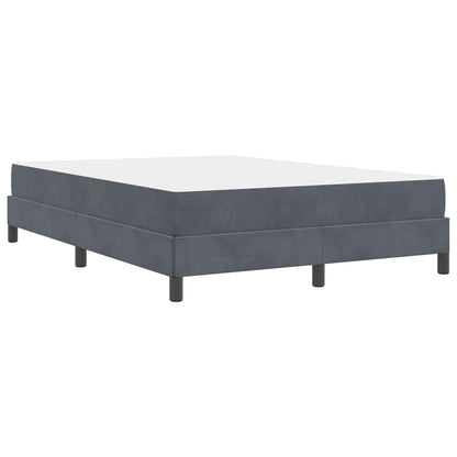 Boxspringbett mit Matratze Dunkelgrau 140 x 200 cm Stoff