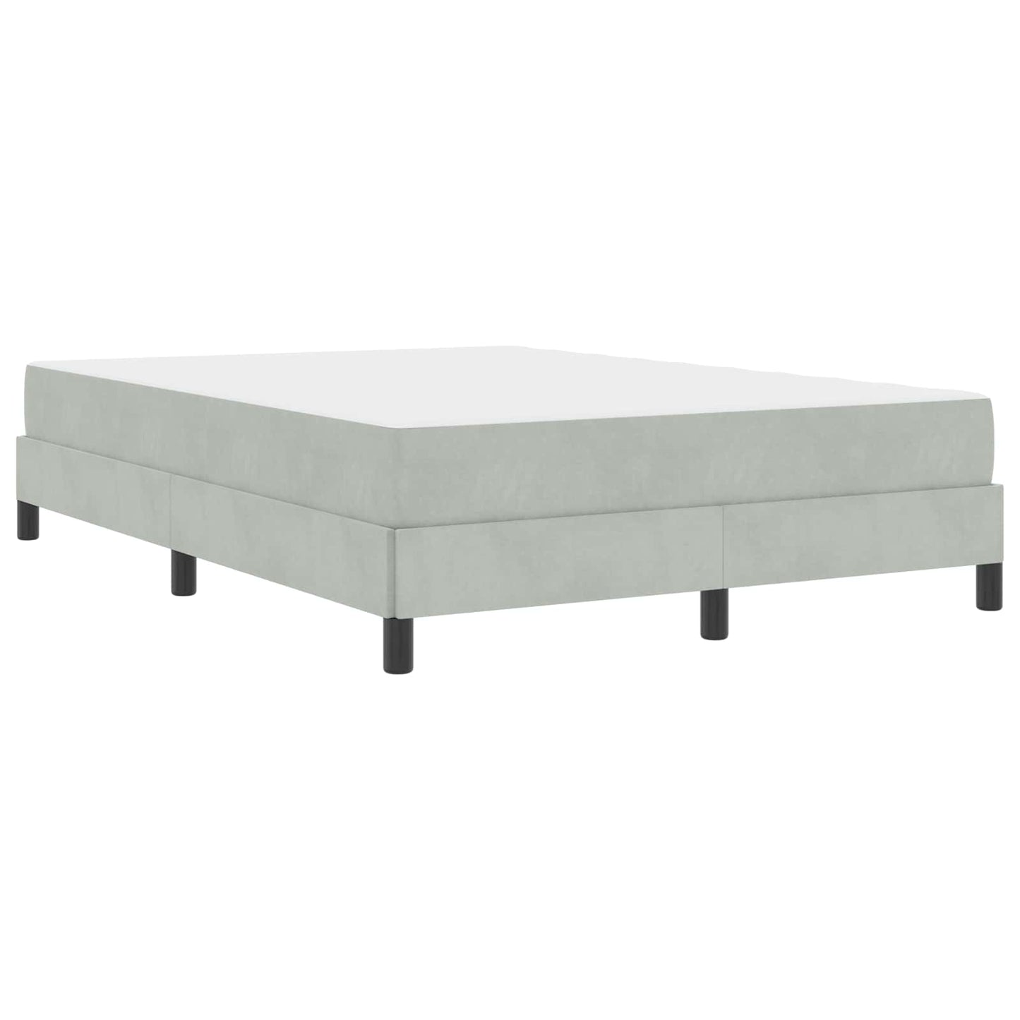 vidaXL Boxspringbett mit Matratze Hellgrau 160 x 200 cm Stoff