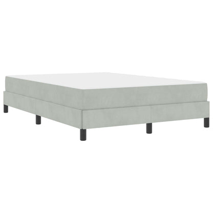 vidaXL Boxspringbett mit Matratze Hellgrau 160 x 200 cm Stoff