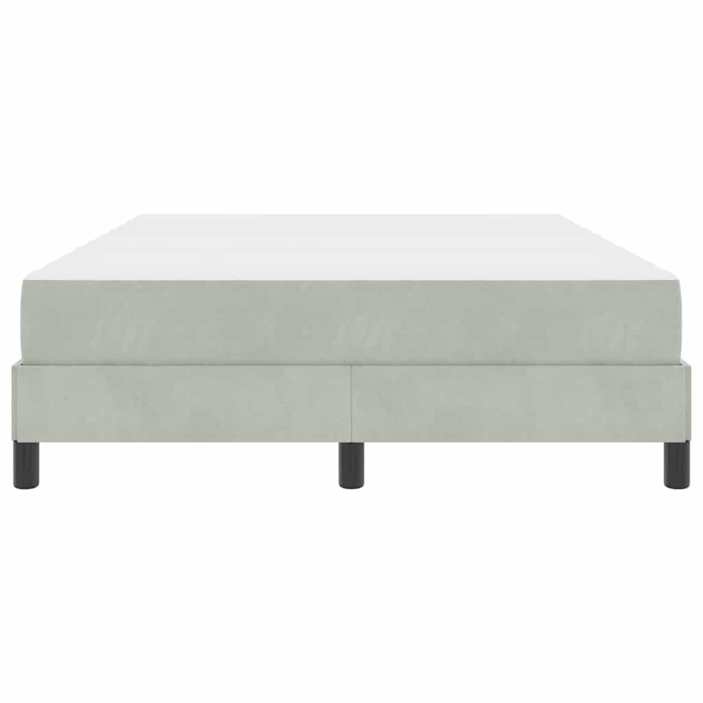 vidaXL Boxspringbett mit Matratze Hellgrau 160 x 200 cm Stoff