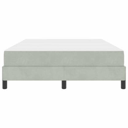 vidaXL Boxspringbett mit Matratze Hellgrau 160 x 200 cm Stoff