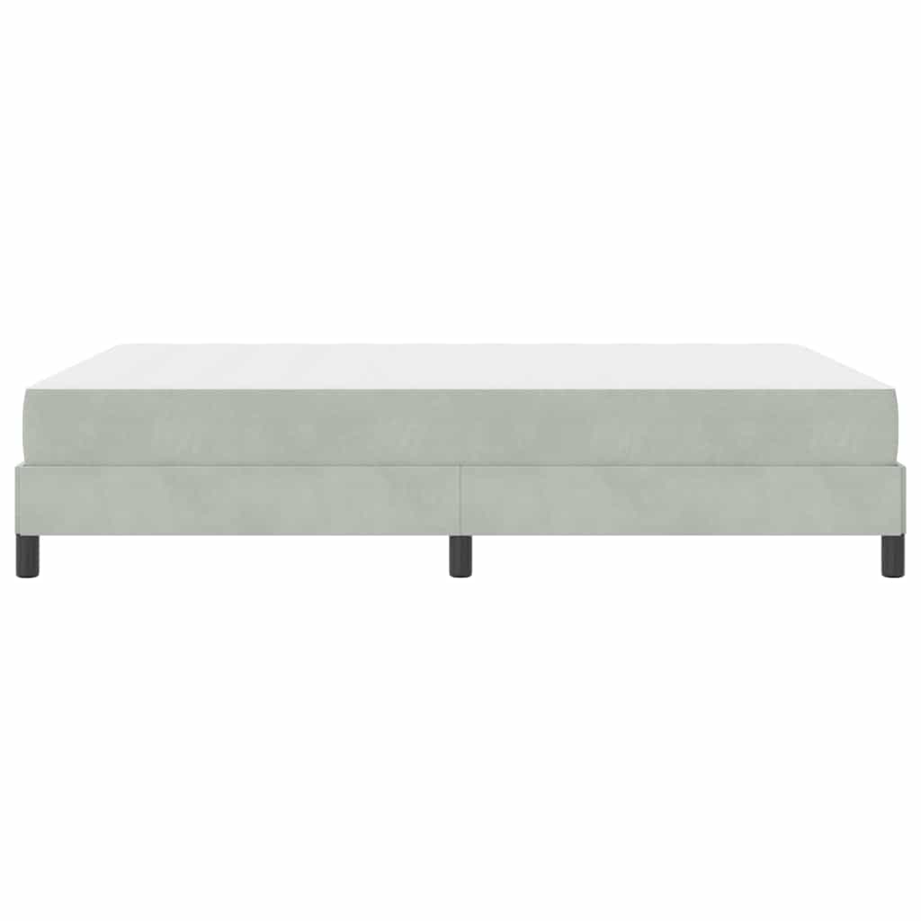 vidaXL Boxspringbett mit Matratze Hellgrau 160 x 200 cm Stoff
