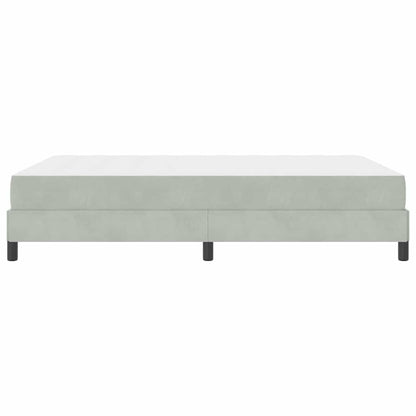 vidaXL Boxspringbett mit Matratze Hellgrau 160 x 200 cm Stoff