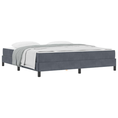 Boxspringbett mit Matratze Dunkelgrau 180 x 200 cm Stoff