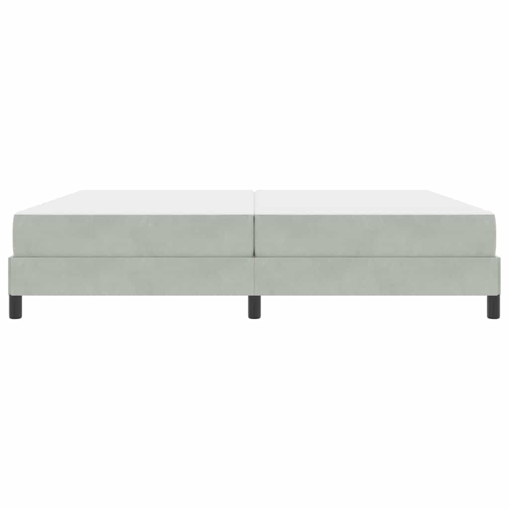 vidaXL Boxspringbett mit Matratze Hellgrau 200 x 200 cm Stoff