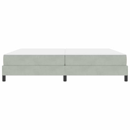 vidaXL Boxspringbett mit Matratze Hellgrau 200 x 200 cm Stoff