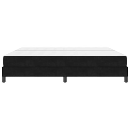 Boxspringbett mit Matratze Schwarz 200 x 200 cm Stoff