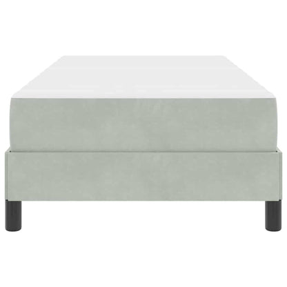 vidaXL Boxspringbett mit Matratze Hellgrau 80 x 210 cm Stoff