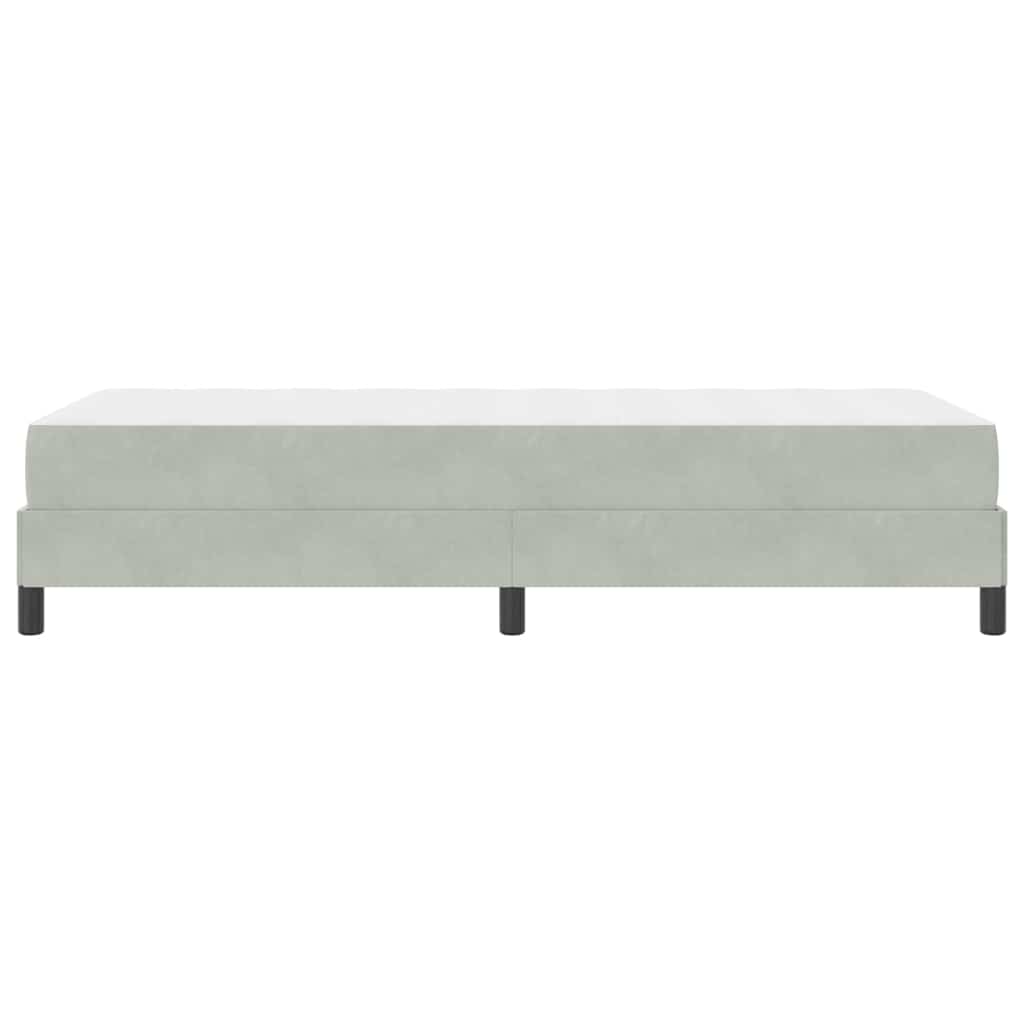 vidaXL Boxspringbett mit Matratze Hellgrau 80 x 210 cm Stoff