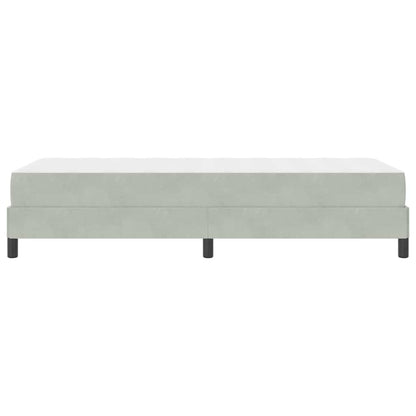 vidaXL Boxspringbett mit Matratze Hellgrau 80 x 210 cm Stoff
