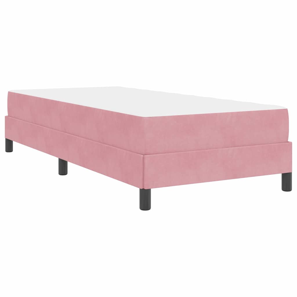 vidaXL Boxspringbett mit Matratze Rosa 80 x 210 cm Stoff