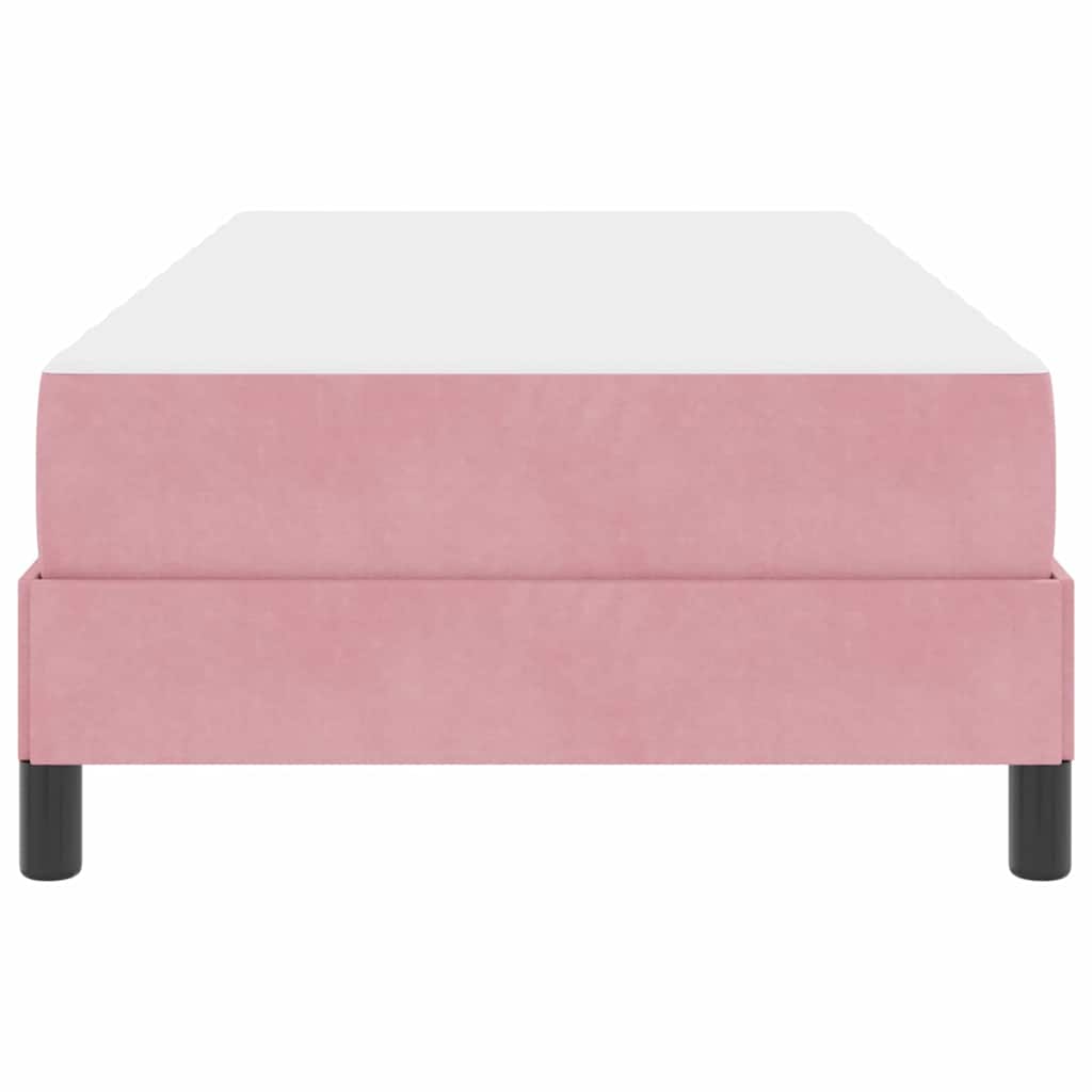 vidaXL Boxspringbett mit Matratze Rosa 80 x 210 cm Stoff
