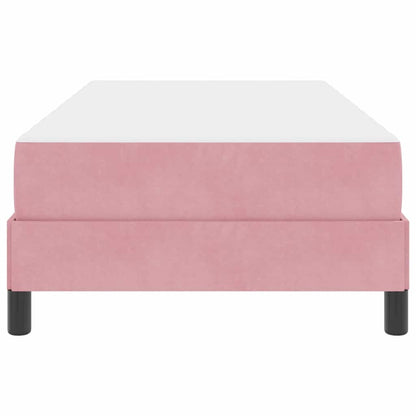 vidaXL Boxspringbett mit Matratze Rosa 80 x 210 cm Stoff