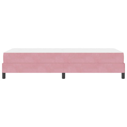 vidaXL Boxspringbett mit Matratze Rosa 80 x 210 cm Stoff