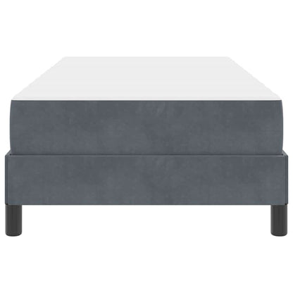 vidaXL Boxspringbett mit Matratze Dunkelgrau 100 x 210 cm Stoff