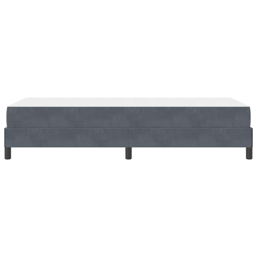 vidaXL Boxspringbett mit Matratze Dunkelgrau 100 x 210 cm Stoff