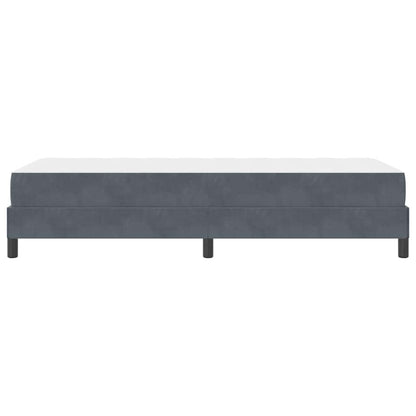 vidaXL Boxspringbett mit Matratze Dunkelgrau 100 x 210 cm Stoff