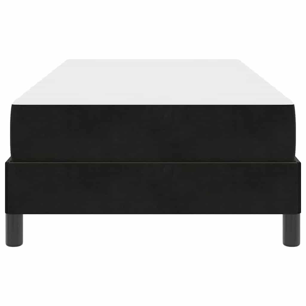 vidaXL Boxspringbett mit Matratze Schwarz 100 x 210 cm Stoff