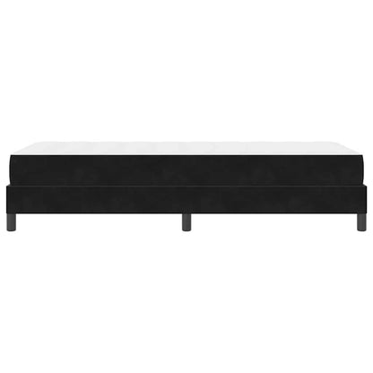 vidaXL Boxspringbett mit Matratze Schwarz 100 x 210 cm Stoff