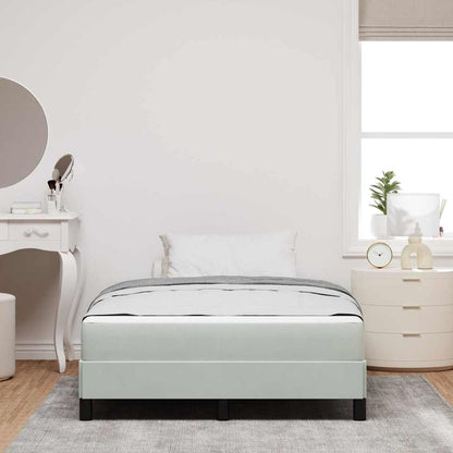 vidaXL Boxspringbett mit Matratze Hellgrau 120 x 210 cm Stoff