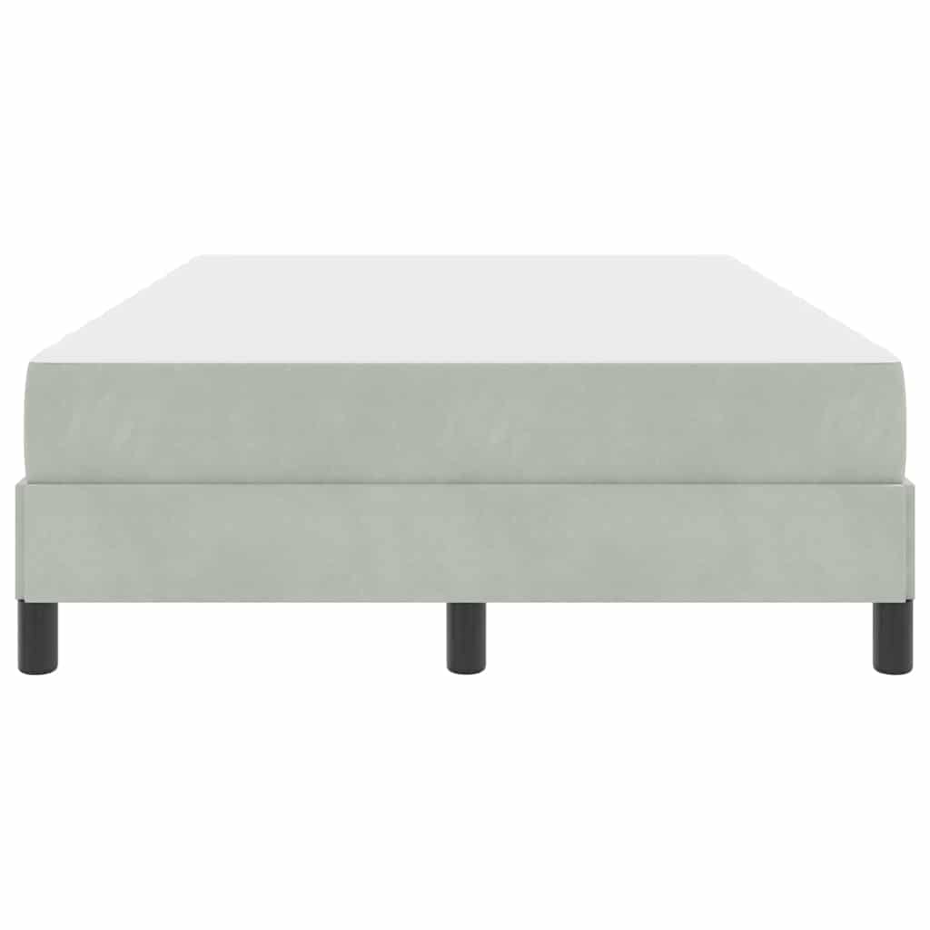 vidaXL Boxspringbett mit Matratze Hellgrau 120 x 210 cm Stoff