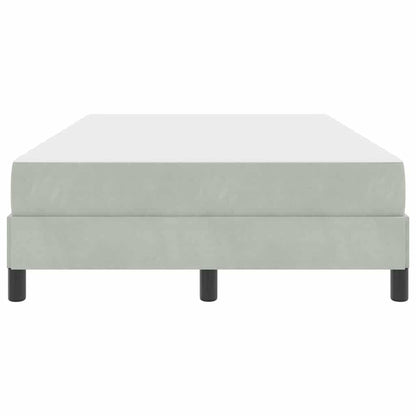 vidaXL Boxspringbett mit Matratze Hellgrau 120 x 210 cm Stoff
