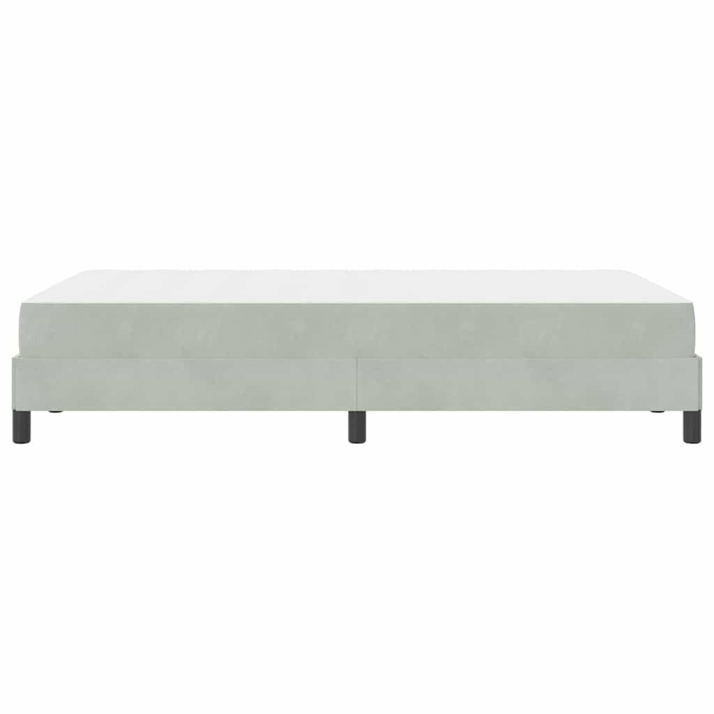 vidaXL Boxspringbett mit Matratze Hellgrau 120 x 210 cm Stoff